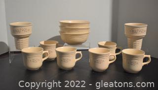Pfaltzgraff "Remembrance" Mugs, Bowls, Ice Cream Cone Bowls  